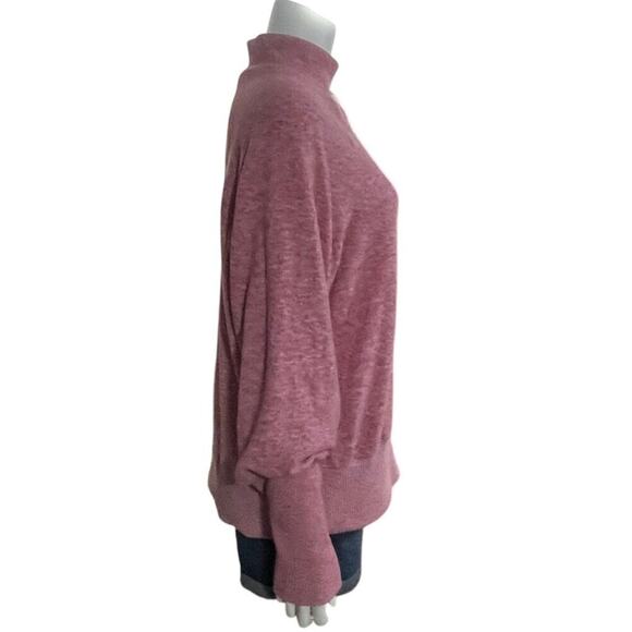 Maeve Anthropologie Laney Pink Mock Cowl Neck Ribbed Long Sleeve Sweater XL - Picture 4 of 11